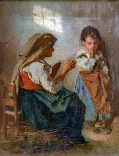 Paysanne avec enfant by Otto Brandt