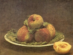 Pêches dans une assiette by Henri Fantin-Latour