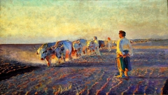 Ploughing in Ukraine by Leon Wyczółkowski