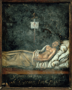 Portrait de Louis-Michel Le Peletier de Saint-Fargeau (1760-1793), sur son lit de mort by Jacques-Louis David