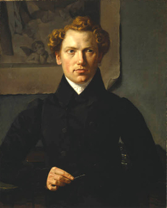 Portrait of a Copperplate engraver by Ferdinand Tellgmann