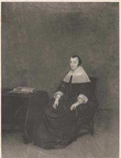 Portrait of a Lady seated in an Arm-Chair with a Book by Gerard ter Borch