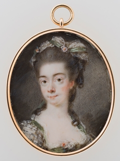 Portrait of a young lady by Peter Adolf Hall