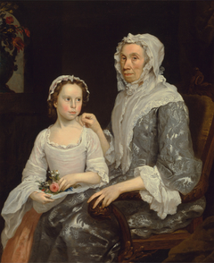 Portrait of an Elderly Lady and a Girl by George Beare