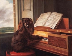 Portrait of an Extraordinary Musical Dog by Philip Reinagle