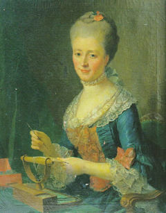 Porträt der Madame Marie Joseph Françoise Hursule de Boquet de Courbouson by Johann Melchior Wyrsch