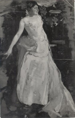 Portret van de actrice Theo Mann-Bouwmeester in de rol van Francine de Riverolle by George Hendrik Breitner