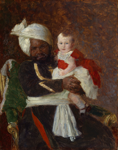 Prince Alexander of Battenberg (1886-1960) with Muhammed Bukhsh by Laurits Tuxen