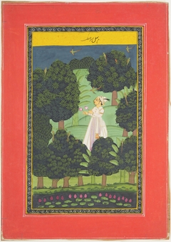 Prince with Two Lotus Blooms in Forest by Anonymous