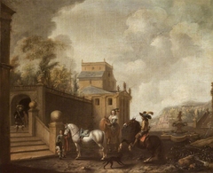 Riders outside a Country House by Anonymous