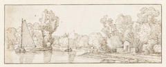 Riviergezicht aan de Vecht by Jacob Esselens