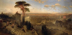 Rome: Sunset from the Convent of Sant' Onofrio on the Janiculum by David Roberts