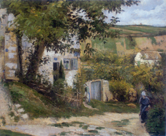 Rue de la Côte-du-Jalet, the 'Rondest House', Pontoise by Camille Pissarro