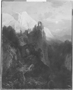 Ruine Kühbach bei Bozen by Adalbert Waagen