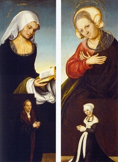 Saint Elizabeth with Duke George of Saxony as Donor (interior left wing) by Lucas Cranach the Elder