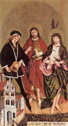 Saint Florian, Saint John the Baptist and Saint Sebastian by Hans Strigel