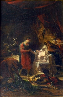 Saint Louis visiting the victims of the plague on the plain of Carthage by Guillaume Guillon-Lethière