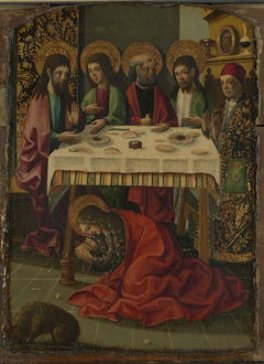 Saint Mary Magdalen anointing the feet of Christ by Maestro de Perea