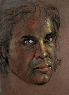 Self Portrait in Pastel by Erfanullah Babar