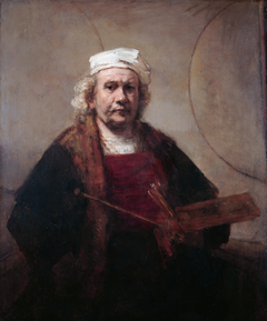 Self Portrait with Two Circles by Rembrandt