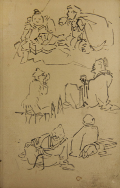 Sketches of East Asian Legendary Figures by Kawanabe Kyōsai