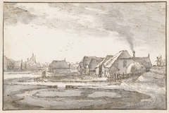 Spaarndammerdijk bij de Braakjes by Claes Jansz. Visscher II