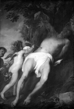 St Sebastian Being Tended by Two Angels by Anthony van Dyck