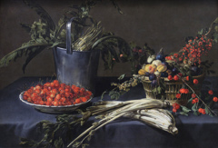 Still life of fruits and vegetables by Samuel Hoffmann