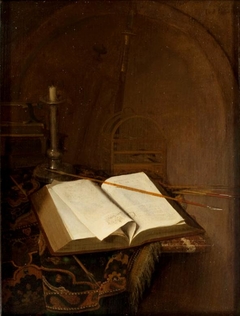 Still Life with a Bible by Jan van der Heyden