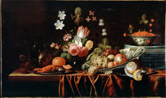 Still Life with Fruit, Flowers and Crayfish by Anonymous