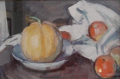 Still Life with Melon and Apples by Samuel Peploe