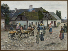 Street in Siennica by Władysław Podkowiński