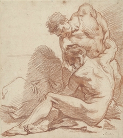 Studie van twee naakte mannen by Unknown Artist