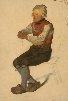 Study of a Seated Peasant by Friedrich Carl von Scheidlin