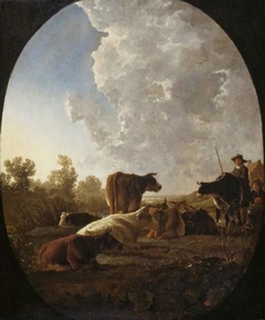 Sunset after rain by Aelbert Cuyp