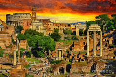 Sunset in Rome by Stefano Senise