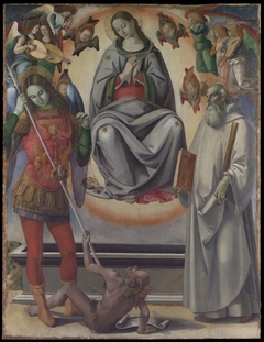 The Assumption of the Virgin with Saints Michael and Benedict by Luca Signorelli