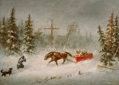 The Blizzard by Cornelius Krieghoff