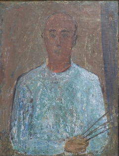 The blue painter (self-portrait) by Immanuel Ibsen