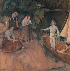 The Departure of Lemminkäinen from Saari by Pekka Halonen