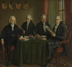 The Four Chief-Commissioners of the Harbors, Ramparts and Cranes of Amsterdam by Wybrand Hendriks