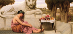 The Fruit Vendor by John William Godward