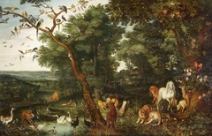 The Garden of Eden (after Jan Brueghel the elder) by Anonymous