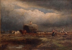 The Hay Wagon by Samuel Bough