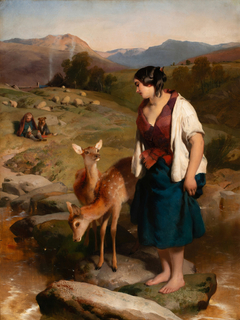 The Highland Lassie by Edwin Henry Landseer