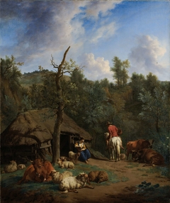 The Hut by Adriaen van de Velde