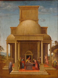 The Presentation at the Temple by Maestro di Serumido