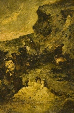 The Ravine by Adolphe Joseph Thomas Monticelli