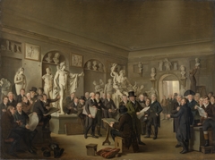 The Sculpture Gallery of the Felix Meritis Society by Adriaan de Lelie