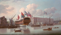 The 'St Albans' Floated out at Deptford by John Cleveley the Elder